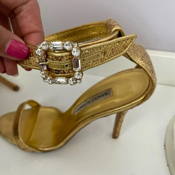 Manolo Blahnik Eufidabo Size 10 1/2 - Picture 1 of 16